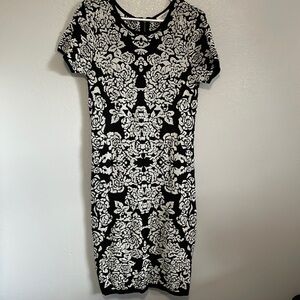 Carmen Marc Valvo Black and White Dress